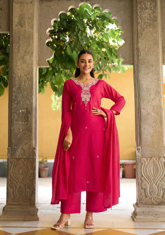 ANJU FABRIC MAYRA VOL-9 Mal Chanderi Embroidered Punjabi Salwar Suit Set