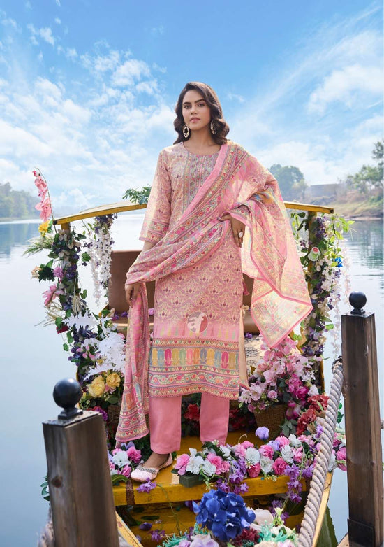 Anju Fabric Pretty Petal Vol-2 Linen Cotton Printed Salwar Suit Set