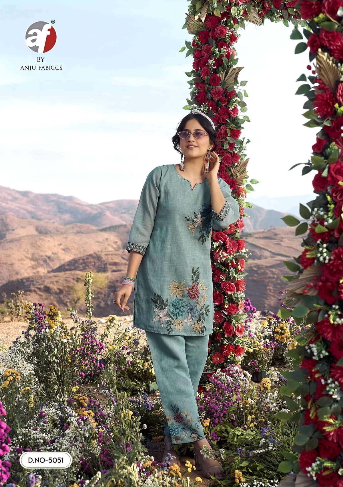 Anju Fabric Royal Peacock