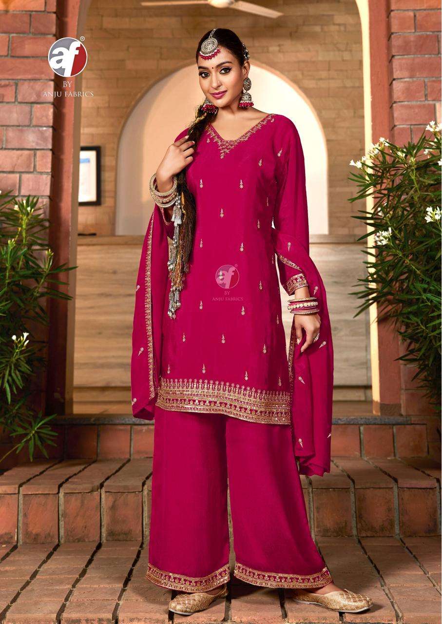Anju Fabric Saiba Vol-7 Chinon Embroidered Salwar Suit