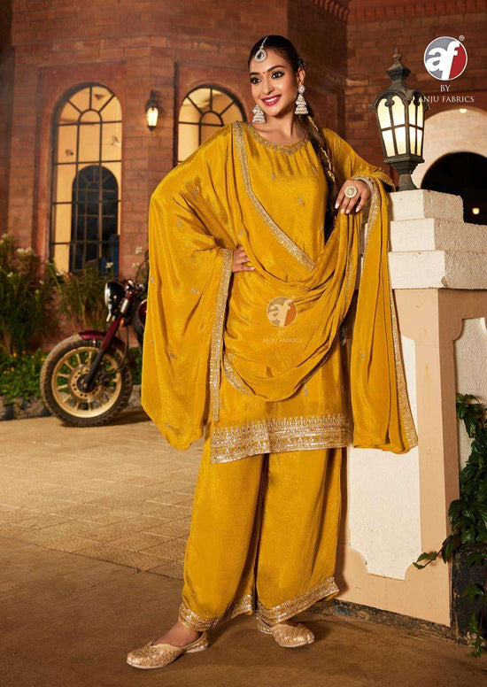 Anju Fabric Saiba Vol-7 Chinon Embroidered Salwar Suit