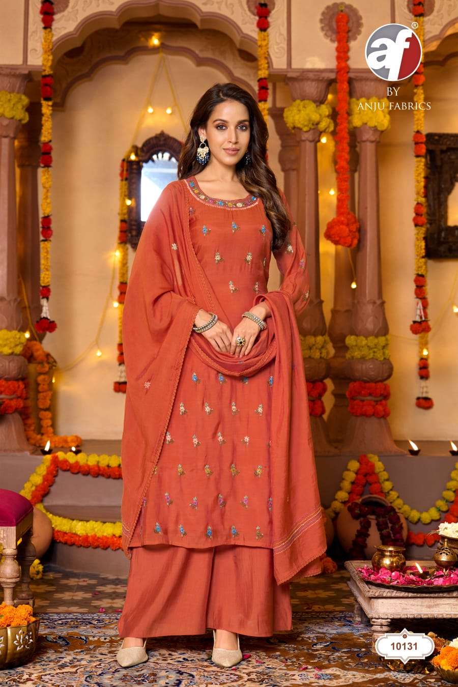 Anju Fabric Sakhi Mal Chanderi Salwar Suit Set