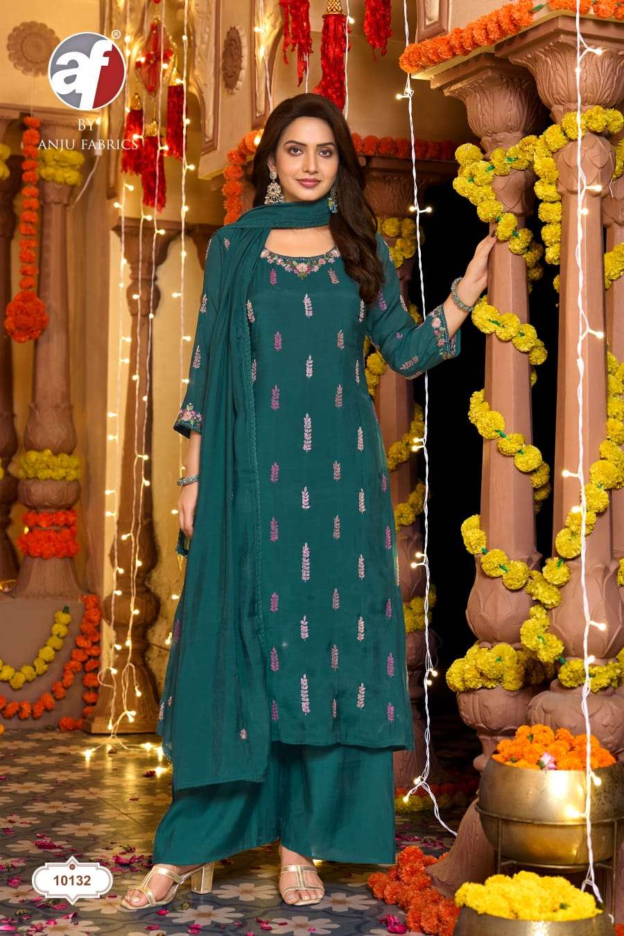 Anju Fabric Sakhi Mal Chanderi Salwar Suit Set