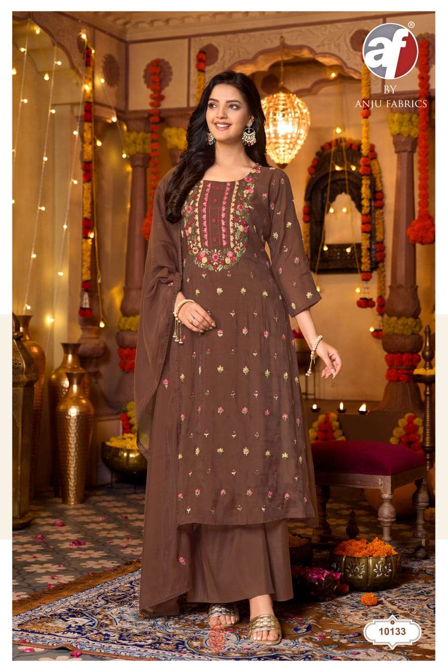 Anju Fabric Sakhi Mal Chanderi Salwar Suit Set