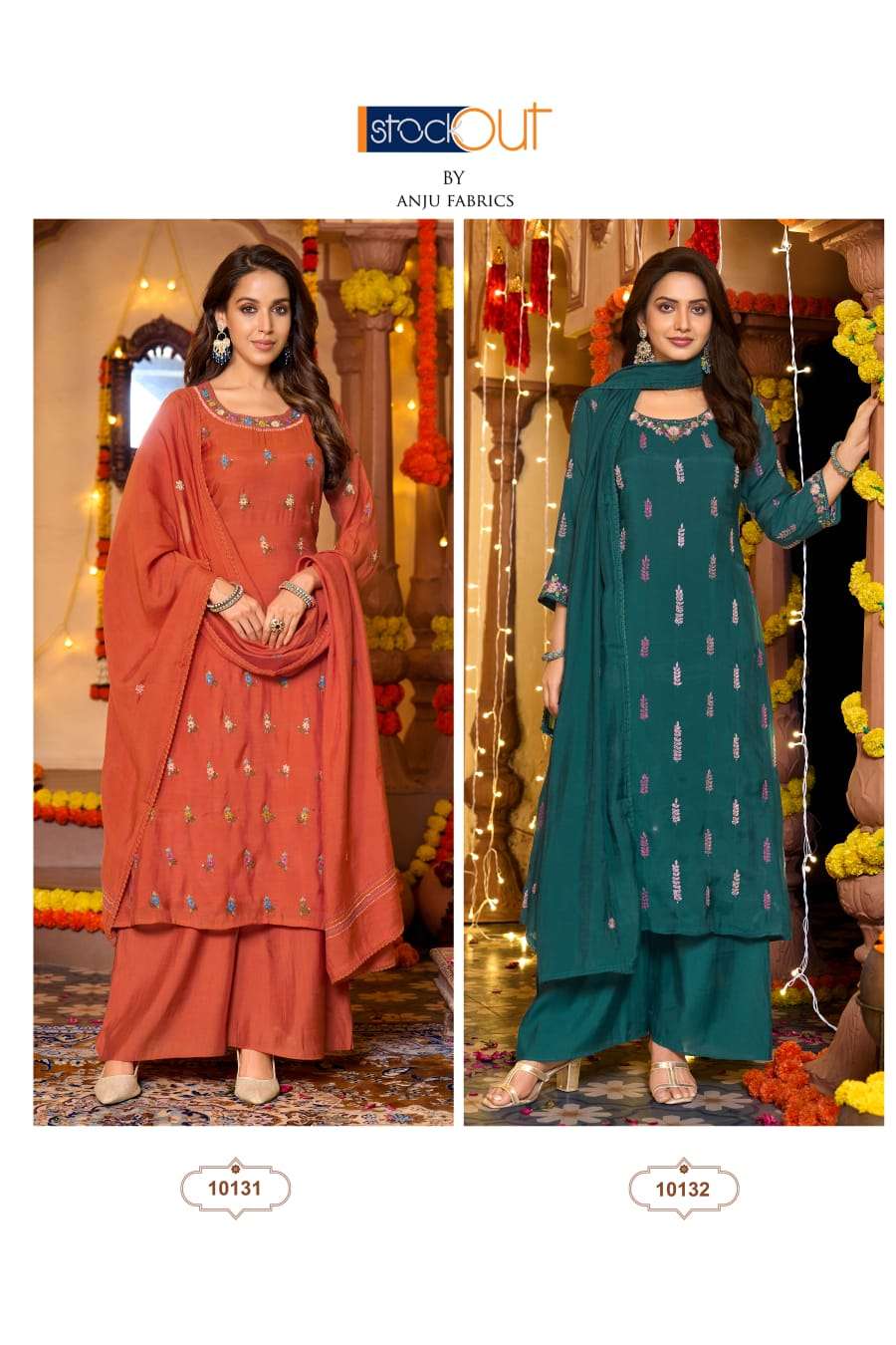 Anju Fabric Sakhi Mal Chanderi Salwar Suit Set
