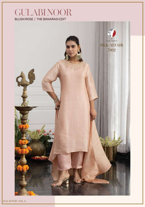 ANJU FABRIC SILK AFFAIR Ziraf Embroidered Salwar Suit Set