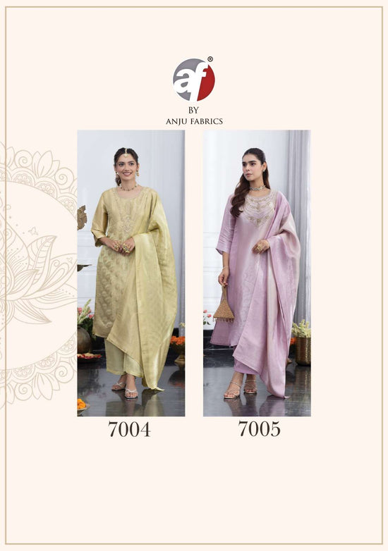 ANJU FABRIC SILK AFFAIR Ziraf Embroidered Salwar Suit Set