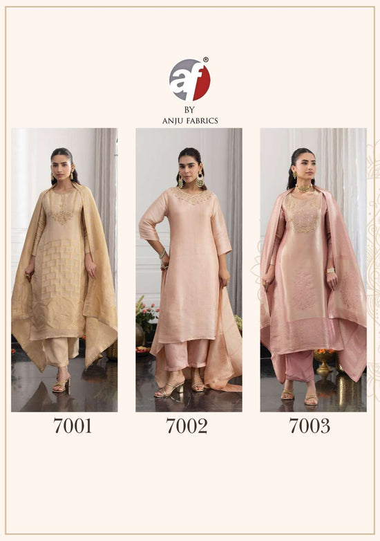 ANJU FABRIC SILK AFFAIR Ziraf Embroidered Salwar Suit Set