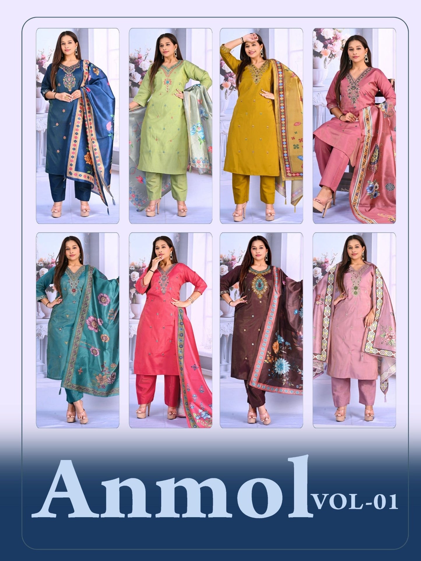 Anmol Vol 01 Kurti Set Wholesale Catalogue - Amrah Wholesale