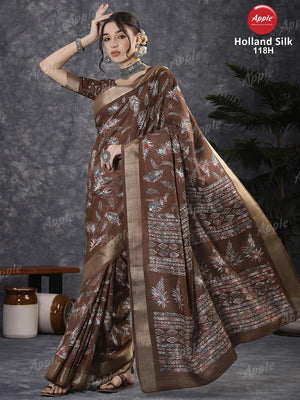 Apple Saree Apple Holland Silk 118 Silk Blend Saree