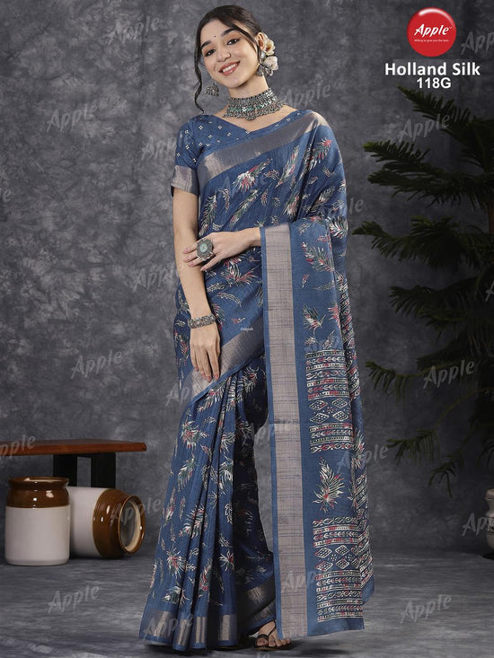 Apple Saree Apple Holland Silk 118 Silk Blend Saree