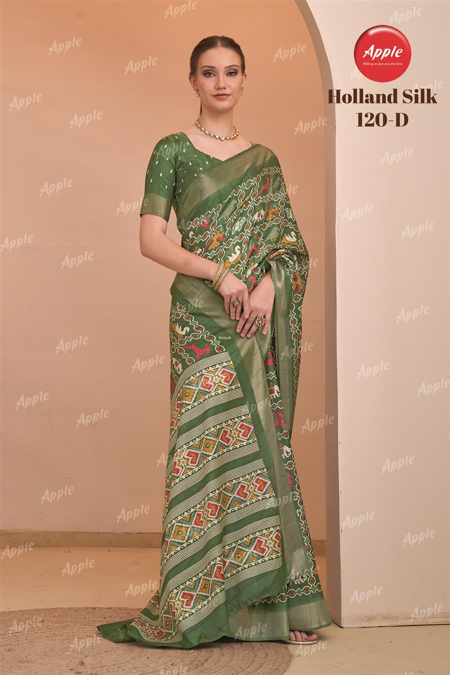 Apple Holland Silk 120 Silk Blend Saree