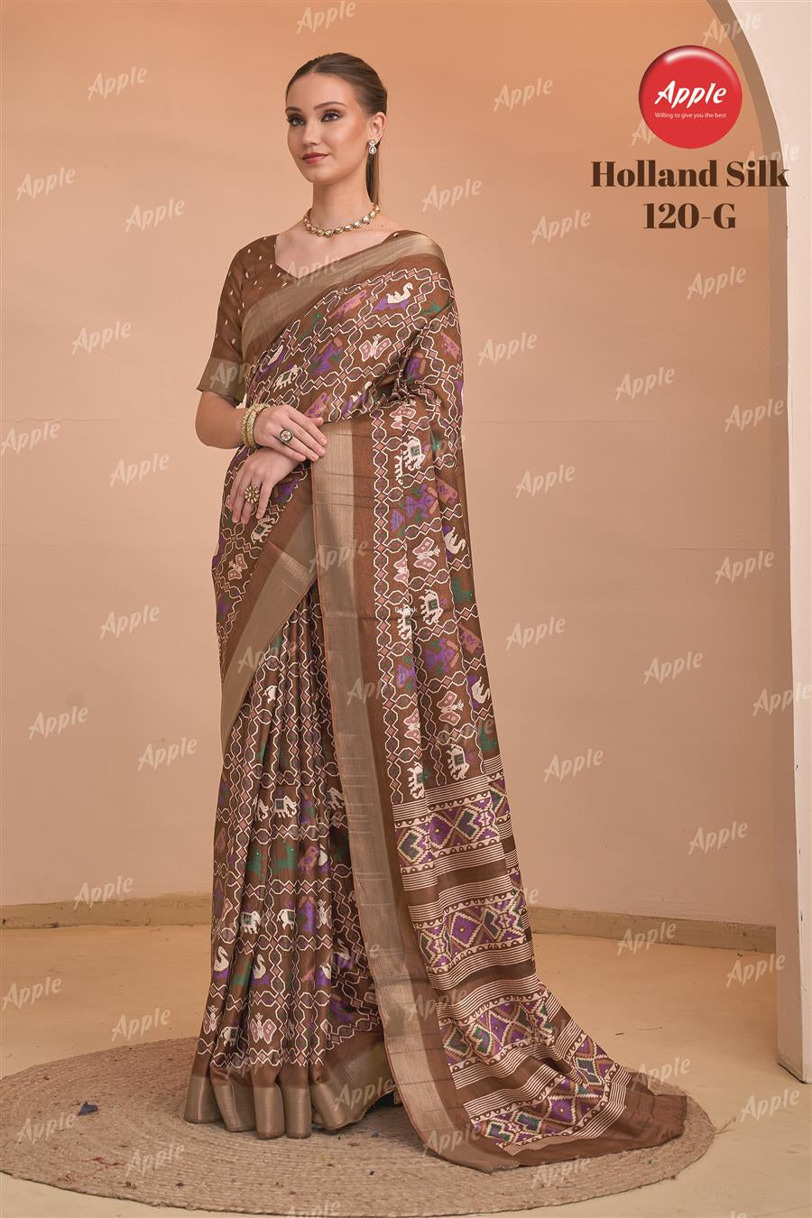 Apple Holland Silk 120 Silk Blend Saree