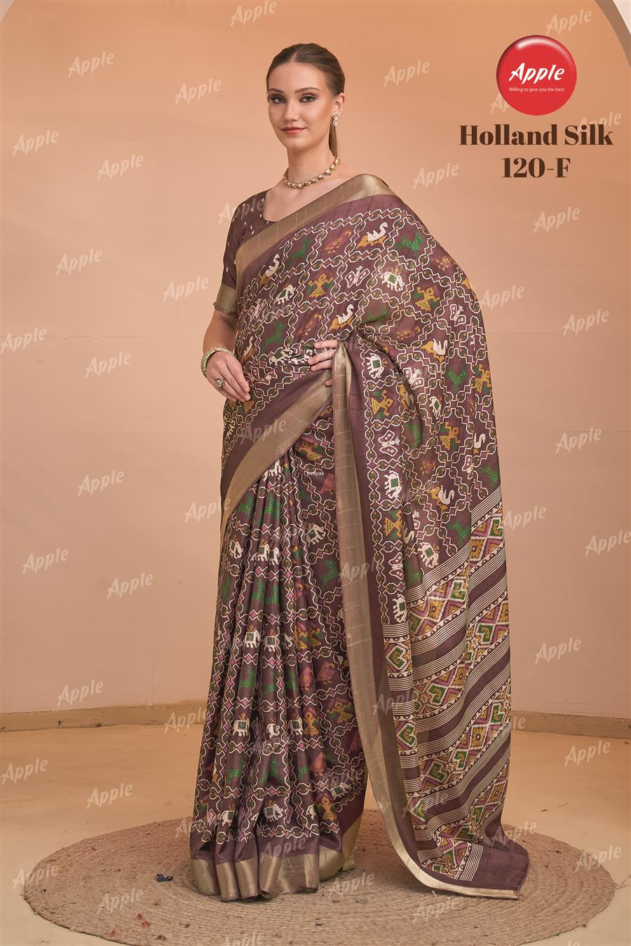 Apple Holland Silk 120 Silk Blend Saree
