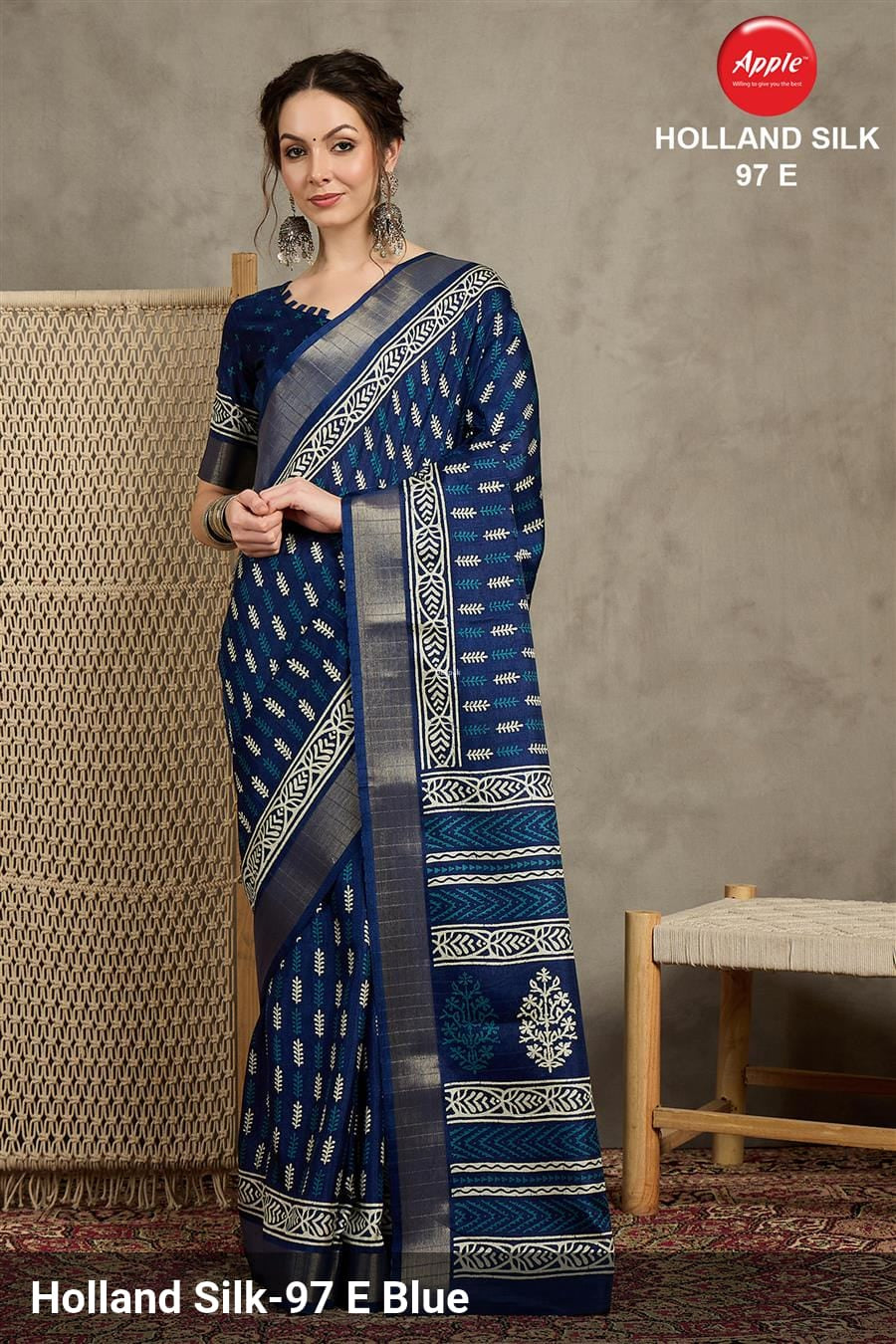 Apple Holland Silk 97 Silk Blend Saree