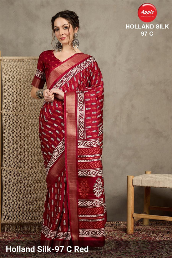 Apple Holland Silk 97 Silk Blend Saree