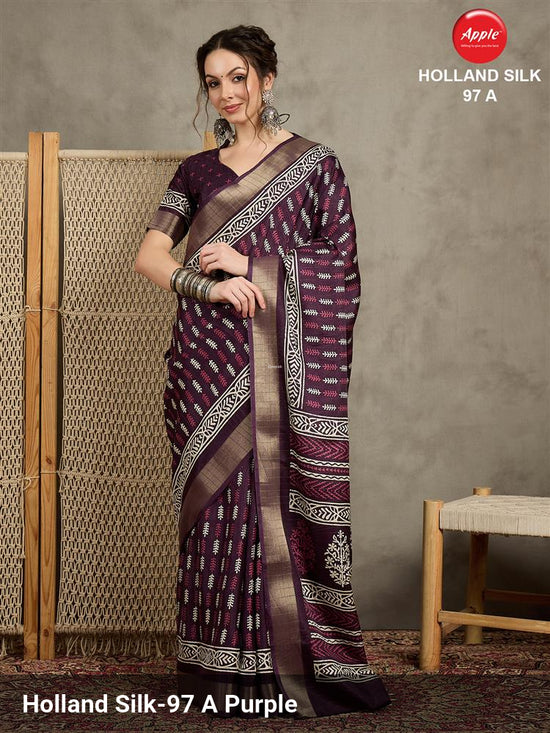 Apple Holland Silk 97 Silk Blend Saree