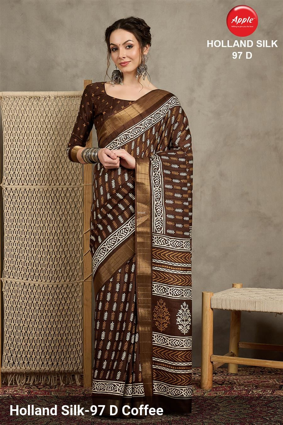 Apple Holland Silk 97 Silk Blend Saree