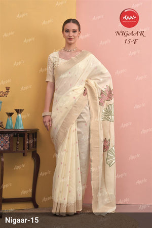 Apple Saree Apple Nigaar 15 Linen Saree