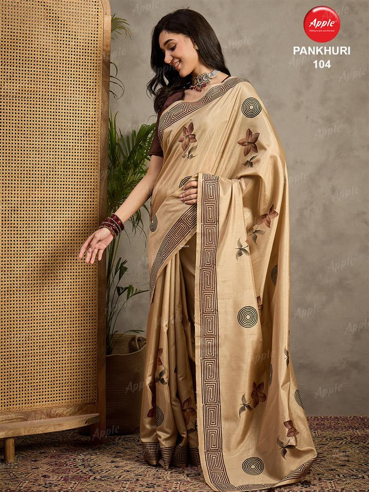 Apple Saree Apple Pankhuri Silk Blend Saree