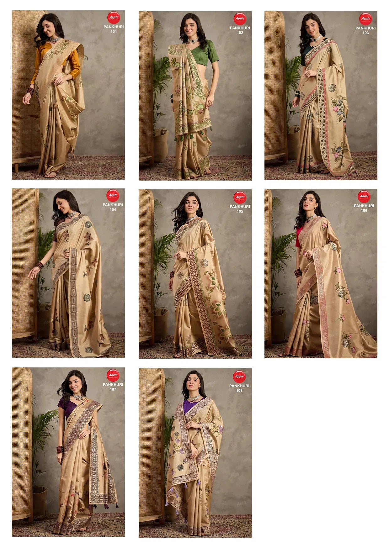 Apple Saree Apple Pankhuri Silk Blend Saree