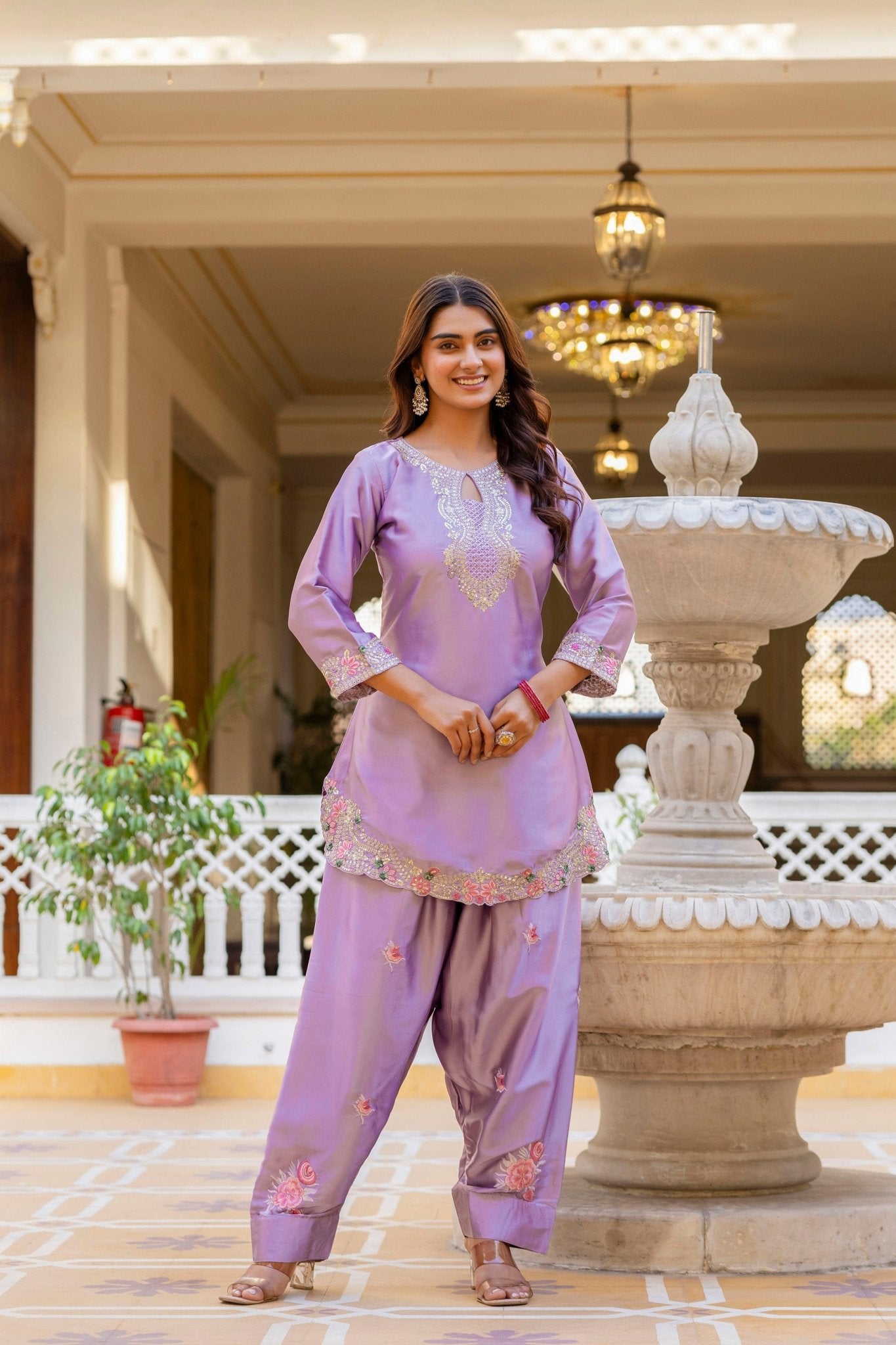 Aralina 04 Japan Satin Kurti Pant Dupatta Set Wholesale Surat India - Amrah Wholesale