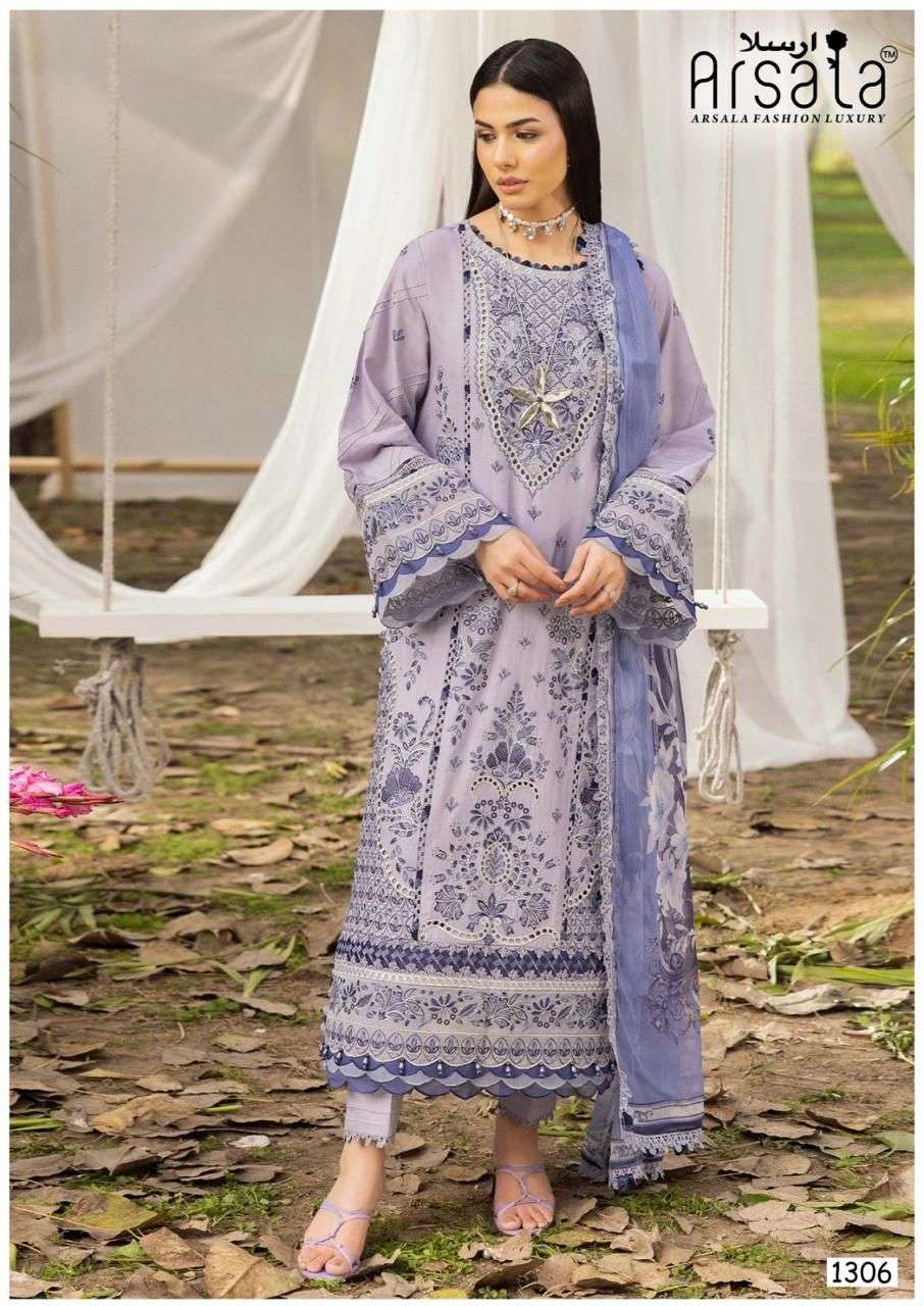 Arsala Amira Vol 13 Pure Heavy Lawn Cotton Pakistani Suit - Amrah Wholesale