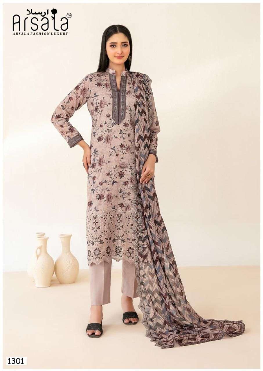 Arsala Amira Vol 13 Pure Heavy Lawn Cotton Pakistani Suit - Amrah Wholesale