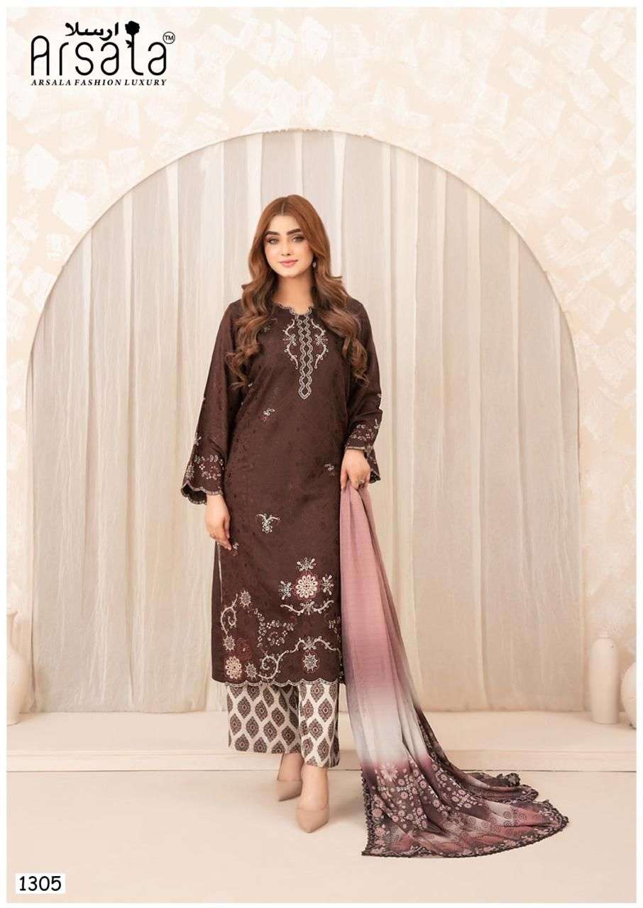 Arsala Amira Vol 13 Pure Heavy Lawn Cotton Pakistani Suit - Amrah Wholesale