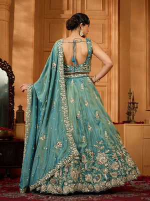 Arya Design DRS-232 Tissue Silk Embroidered Lehenga