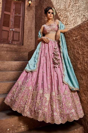 ARYA DESIGN DRS226 Art Silk Thread & Sequins Work Lehenga - Amrah Wholesale