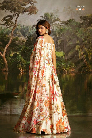 Arya Designs Arya Drs 209 And 210 Premium Georgette Floral Printed Lehenga