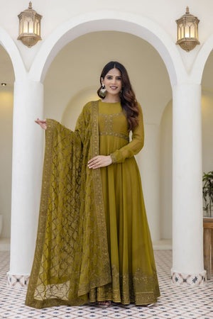 Arya Designs Arya Farah Vol 1 Georgette Embroidered Designer Gown