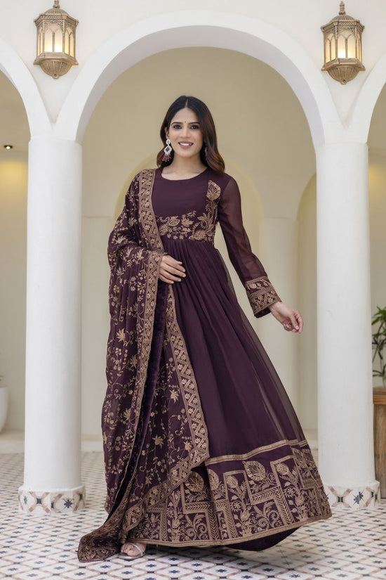Arya Designs Arya Farah Vol 1 Georgette Embroidered Designer Gown