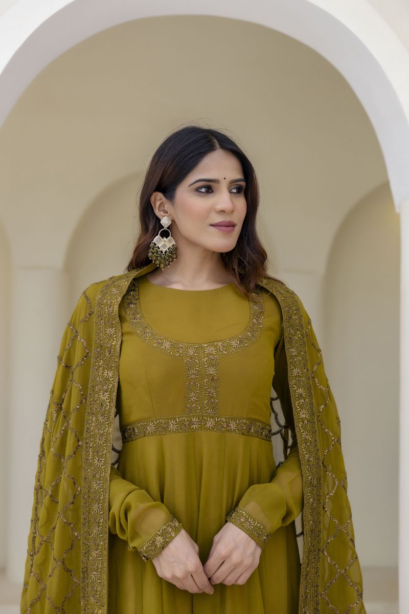 Arya Designs Arya Farah Vol 1 Georgette Embroidered Designer Gown