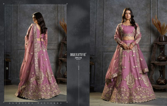 Arya Designs Saanjh Organza Embroidered Lehenga
