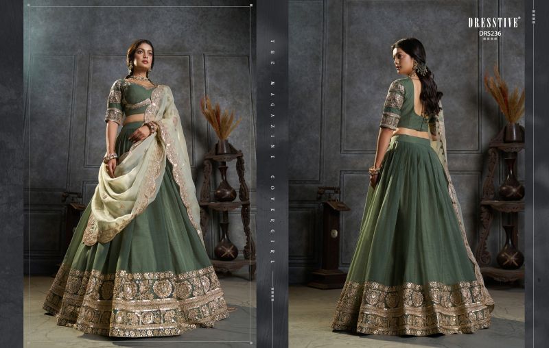Arya Designs Saanjh Organza Embroidered Lehenga