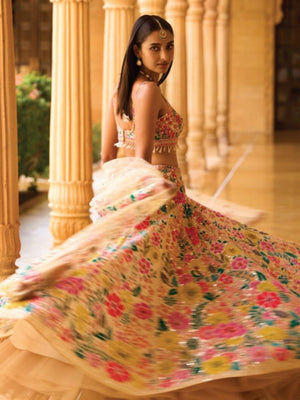 Arya Drs 214 Georgette Thread Sequins Designer Lehenga Choli