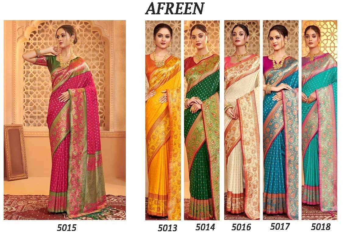 Astita Afreen 5013 to 5018 Silk Blend Party Wear Saree - Amrah Wholesale