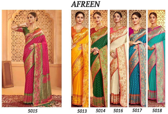 Astita Afreen 5013 to 5018 Silk Blend Party Wear Saree - Amrah Wholesale