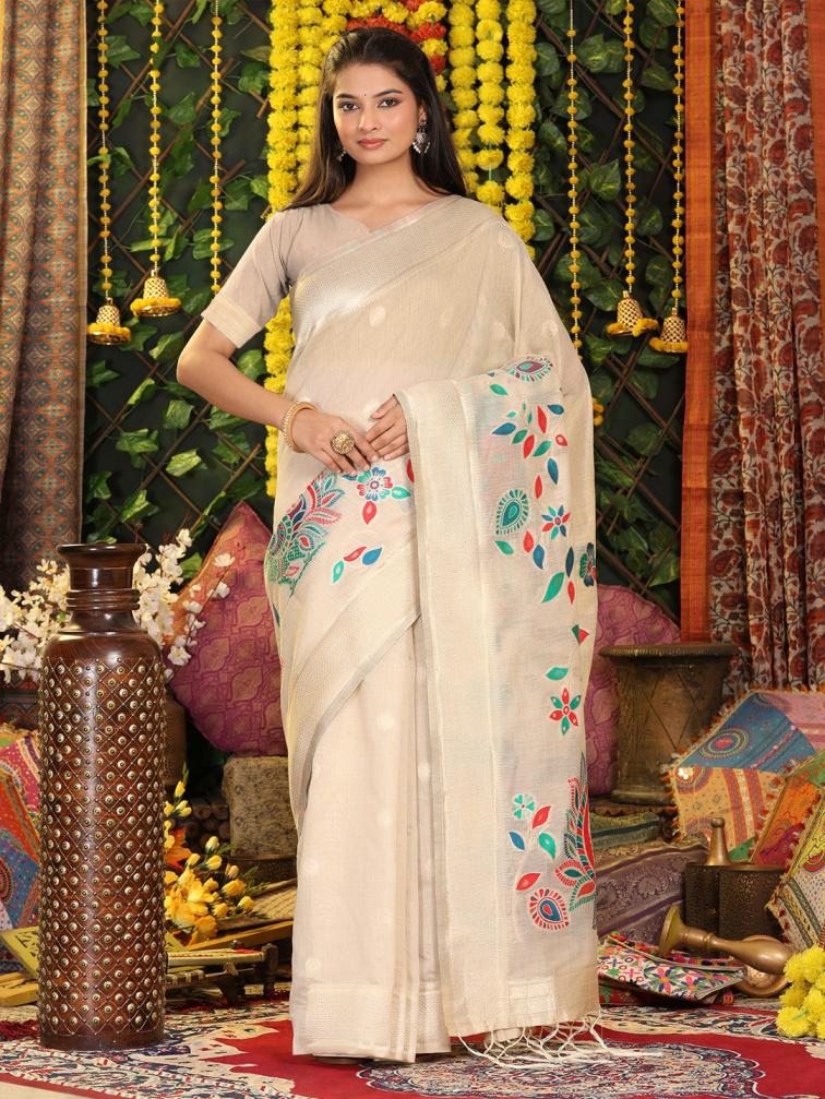 Astita Avyukta Linen Cotton Designer Saree Wholesale