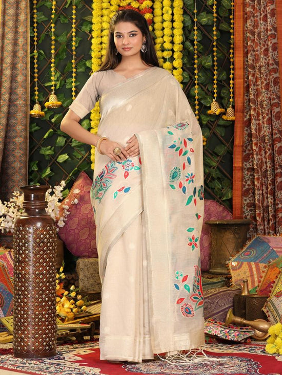 Astita Avyukta Linen Cotton Designer Saree Wholesale
