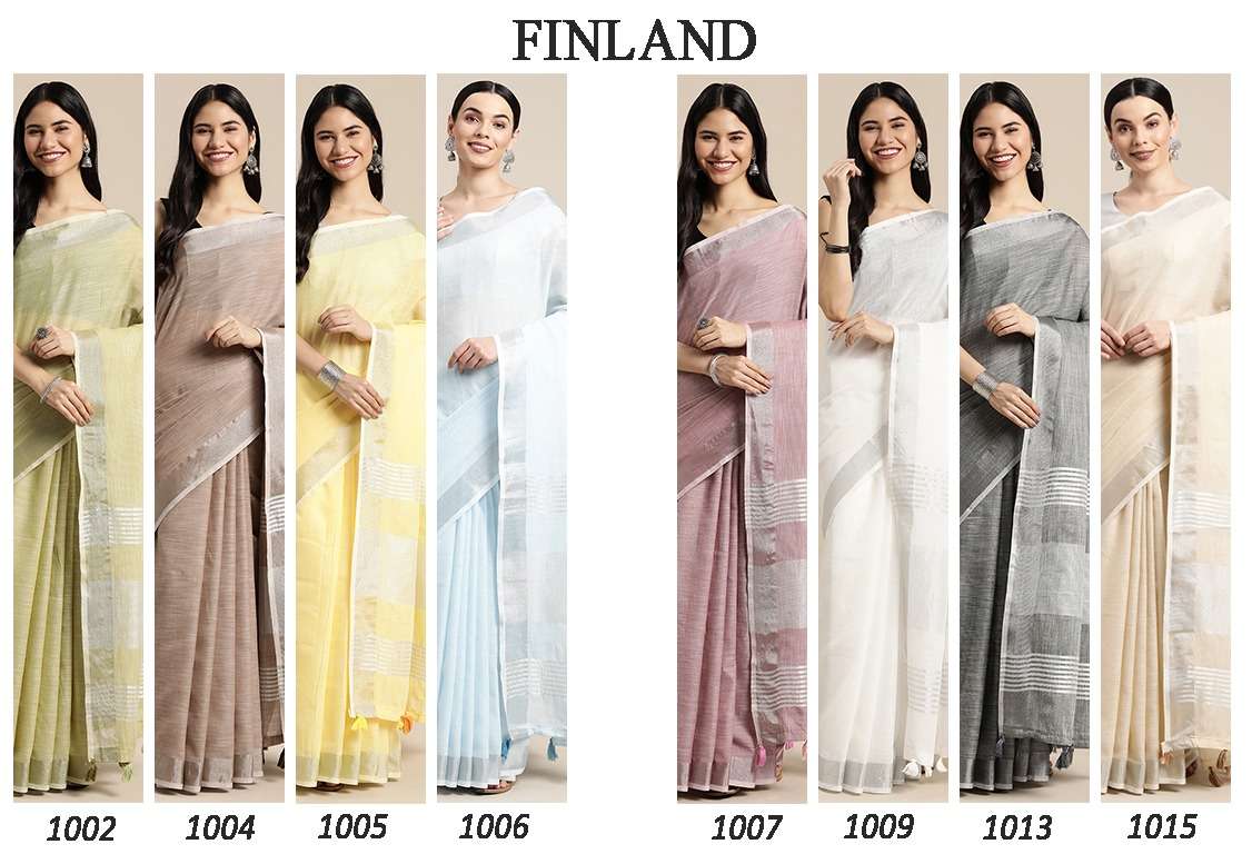 Astita Finland Linen Cotton Printed Saree - Amrah Wholesale