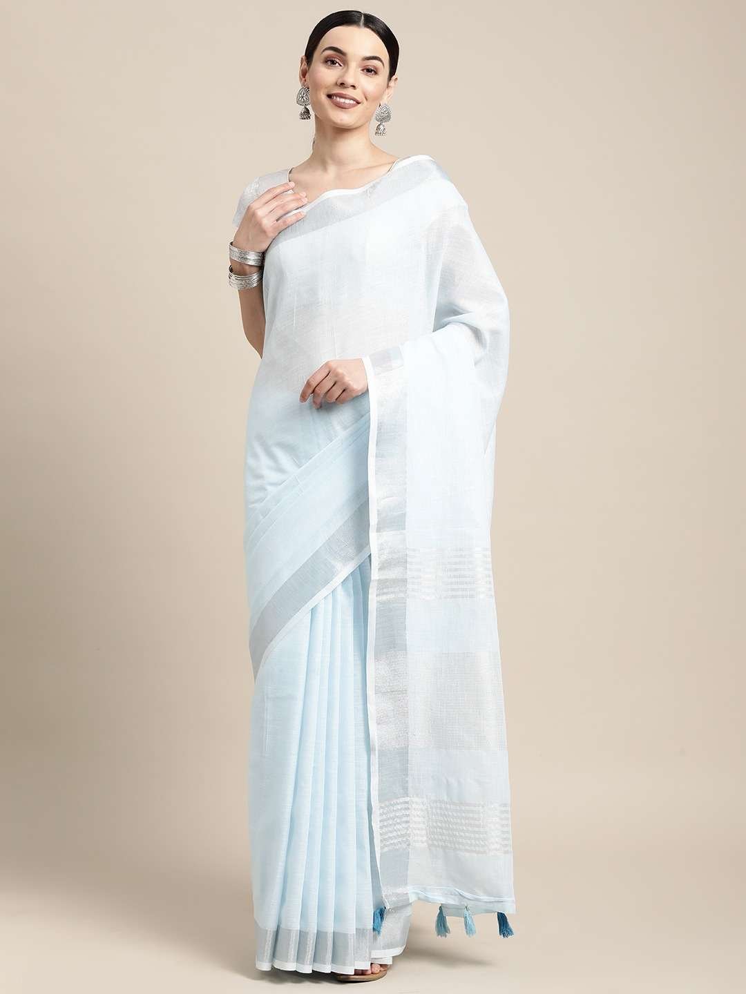 Astita Finland Linen Cotton Printed Saree - Amrah Wholesale