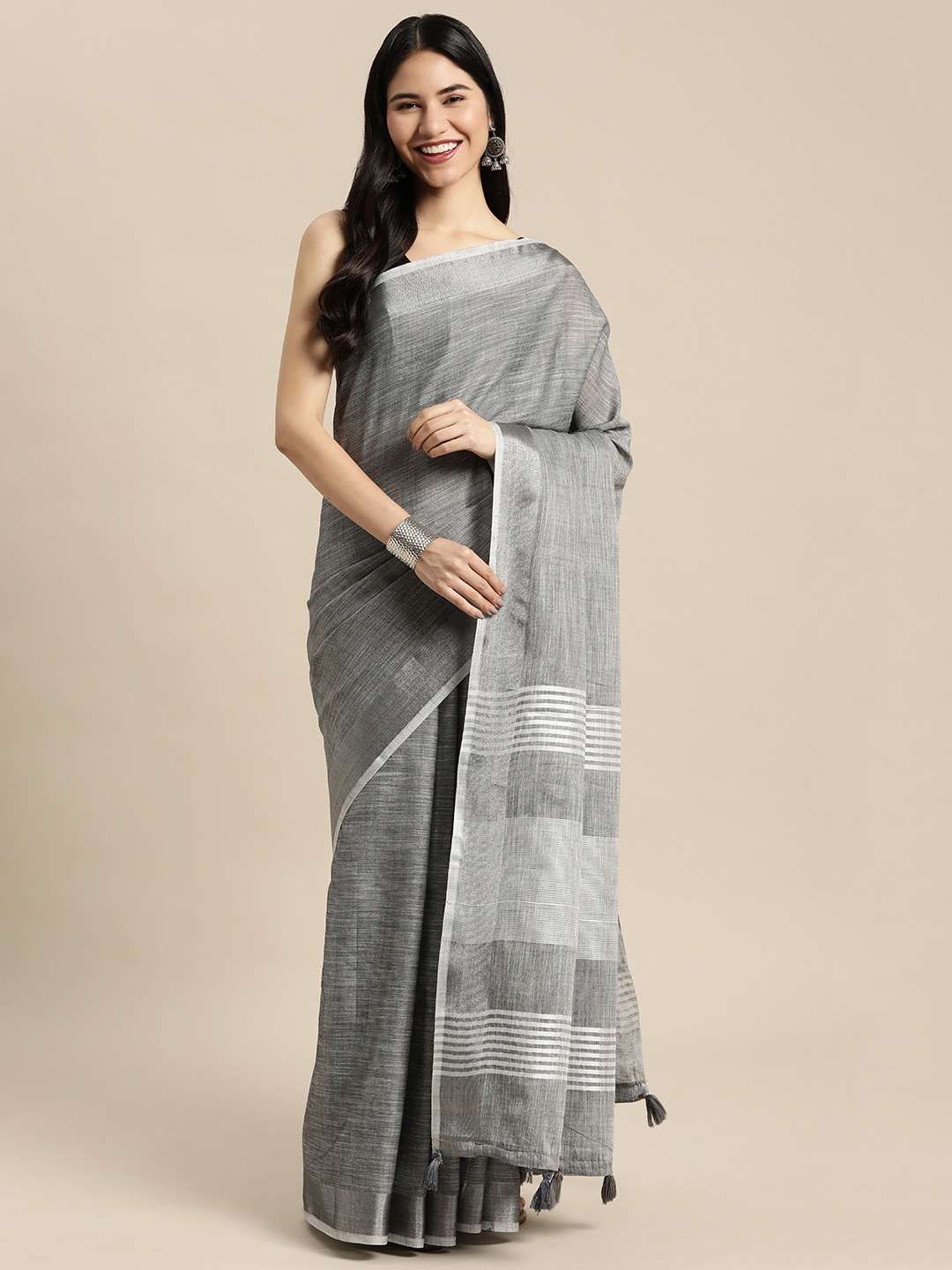 Astita Finland Linen Cotton Printed Saree - Amrah Wholesale