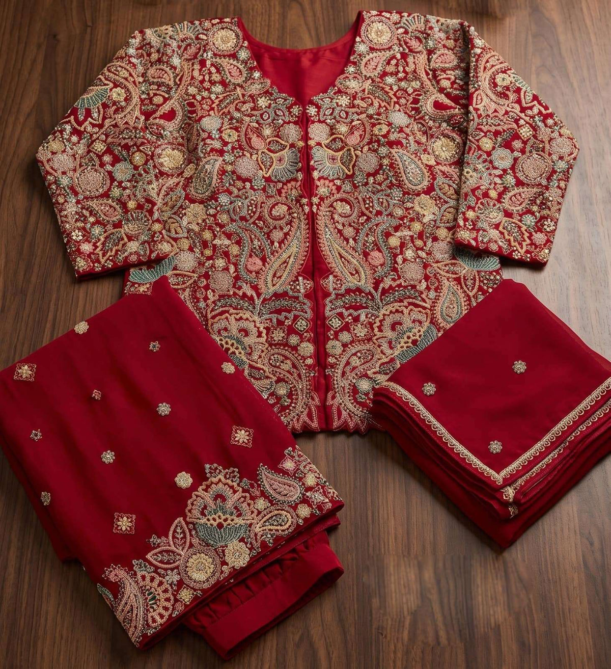 Aurraa Amroota Chinon Embroidered Salwar Suit Set
