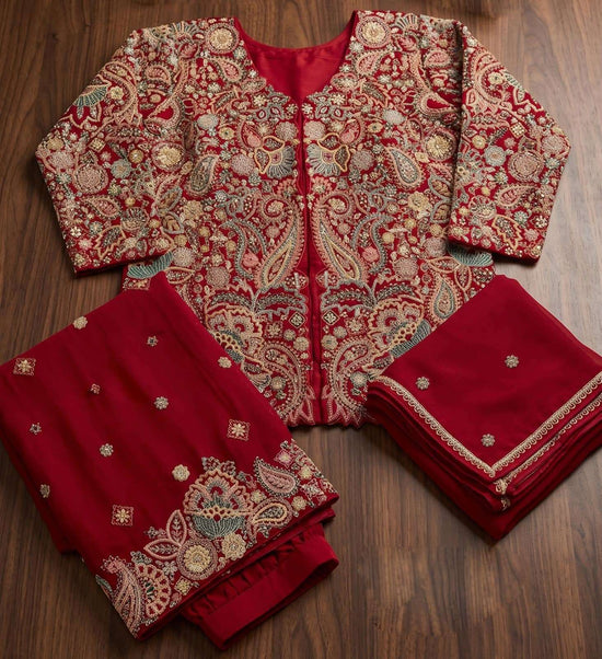 Aurraa Amroota Chinon Embroidered Salwar Suit Set