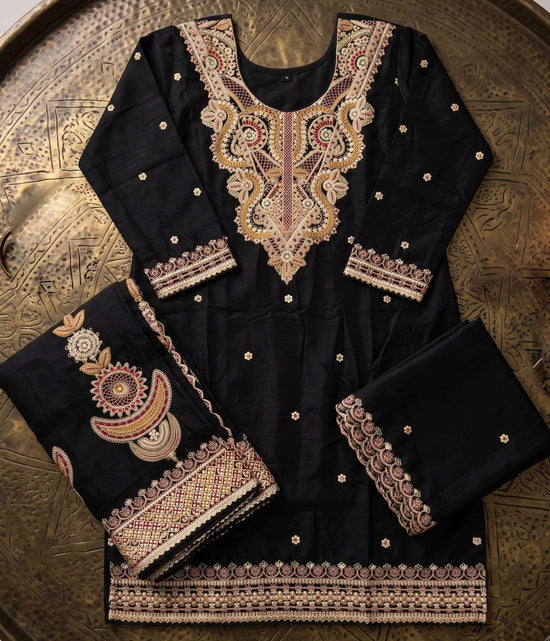 AURRAA Black Pearl Chinon Pakistani Suit