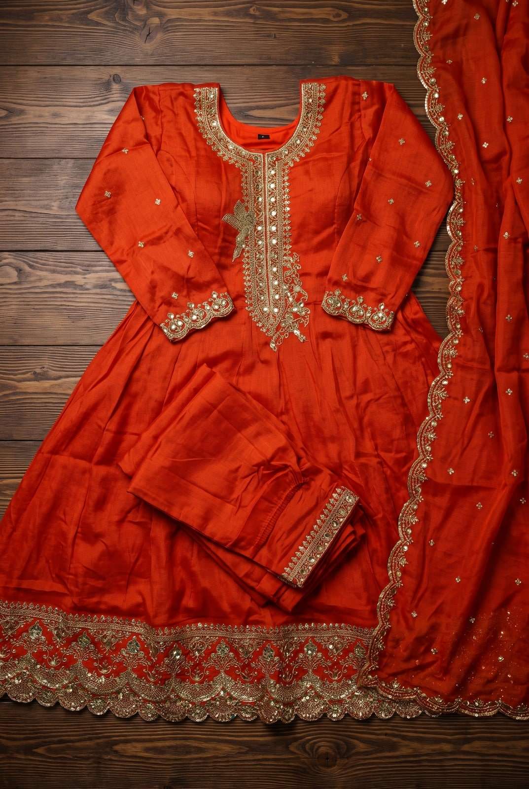 Aurraa Kaamini 001 To 004 Series Silk Embroidery Stitched Salwar Suit Set