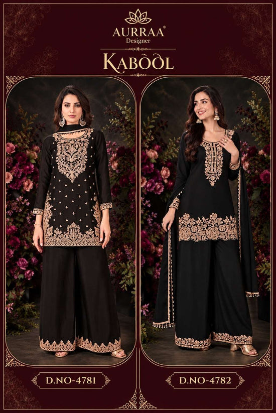 Aurraa Kabool Chinon Embroidered Pakistani Suit